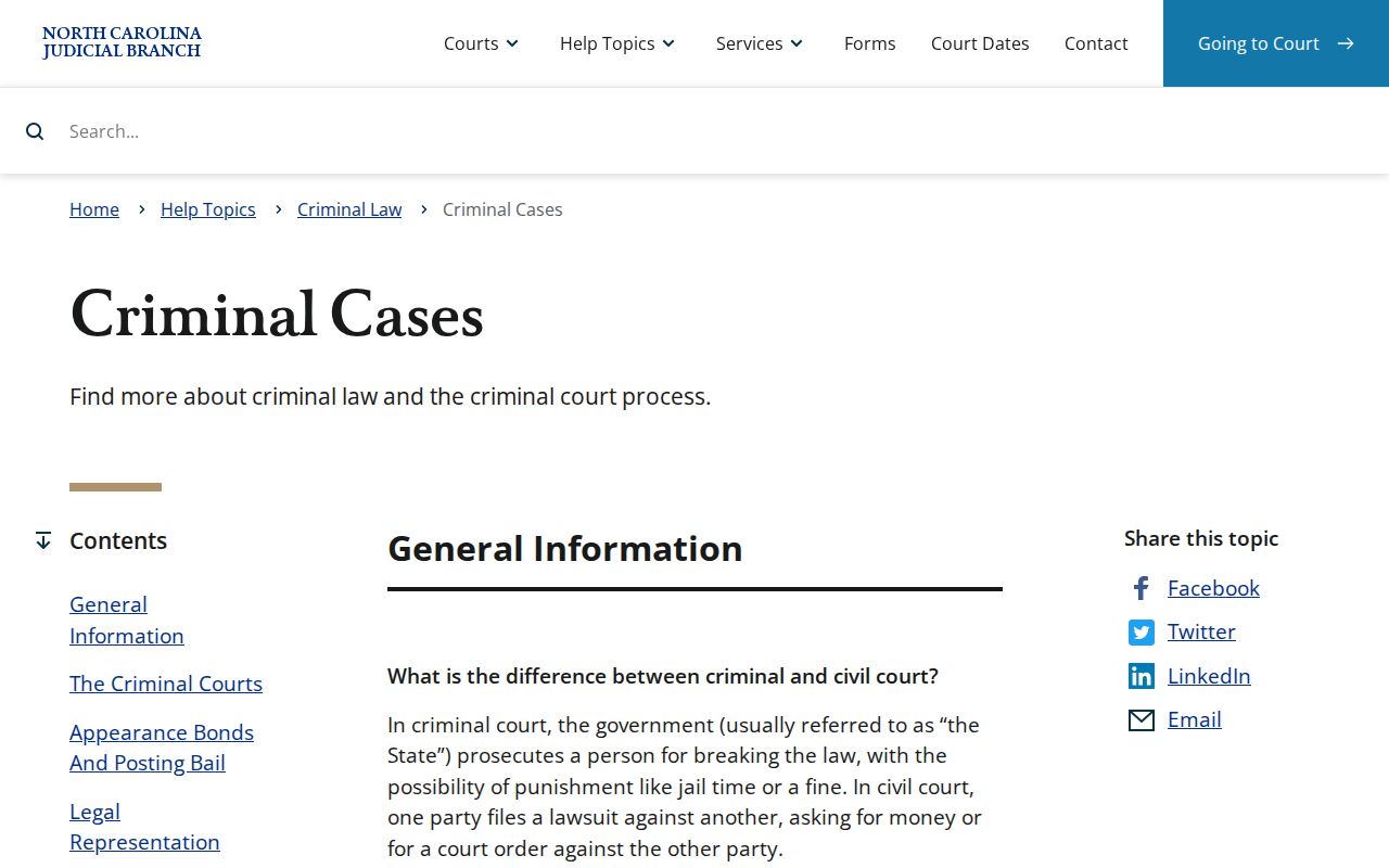 Clay County criminal docket reference image from North Carolina criminal case stages
