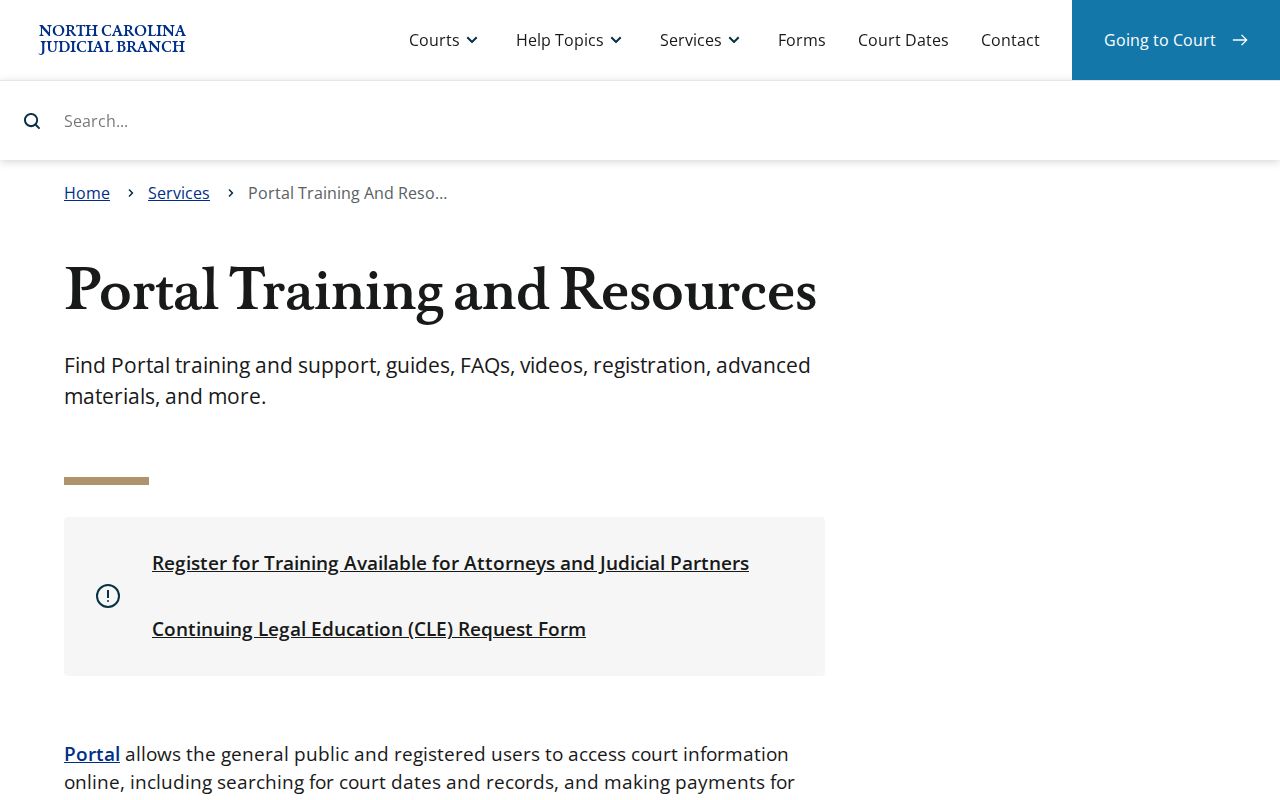 Clay County court docket Portal training resource