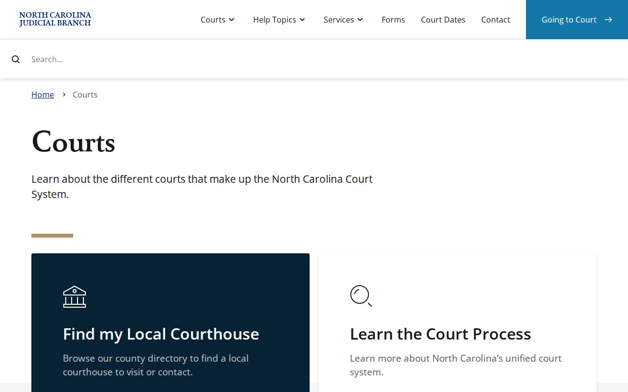 Clay County court docket North Carolina court hierarchy