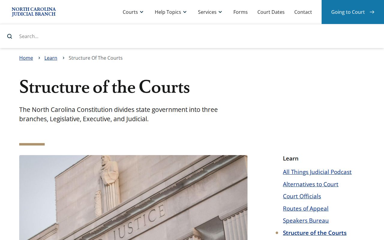 Clay County court docket unified North Carolina court structure
